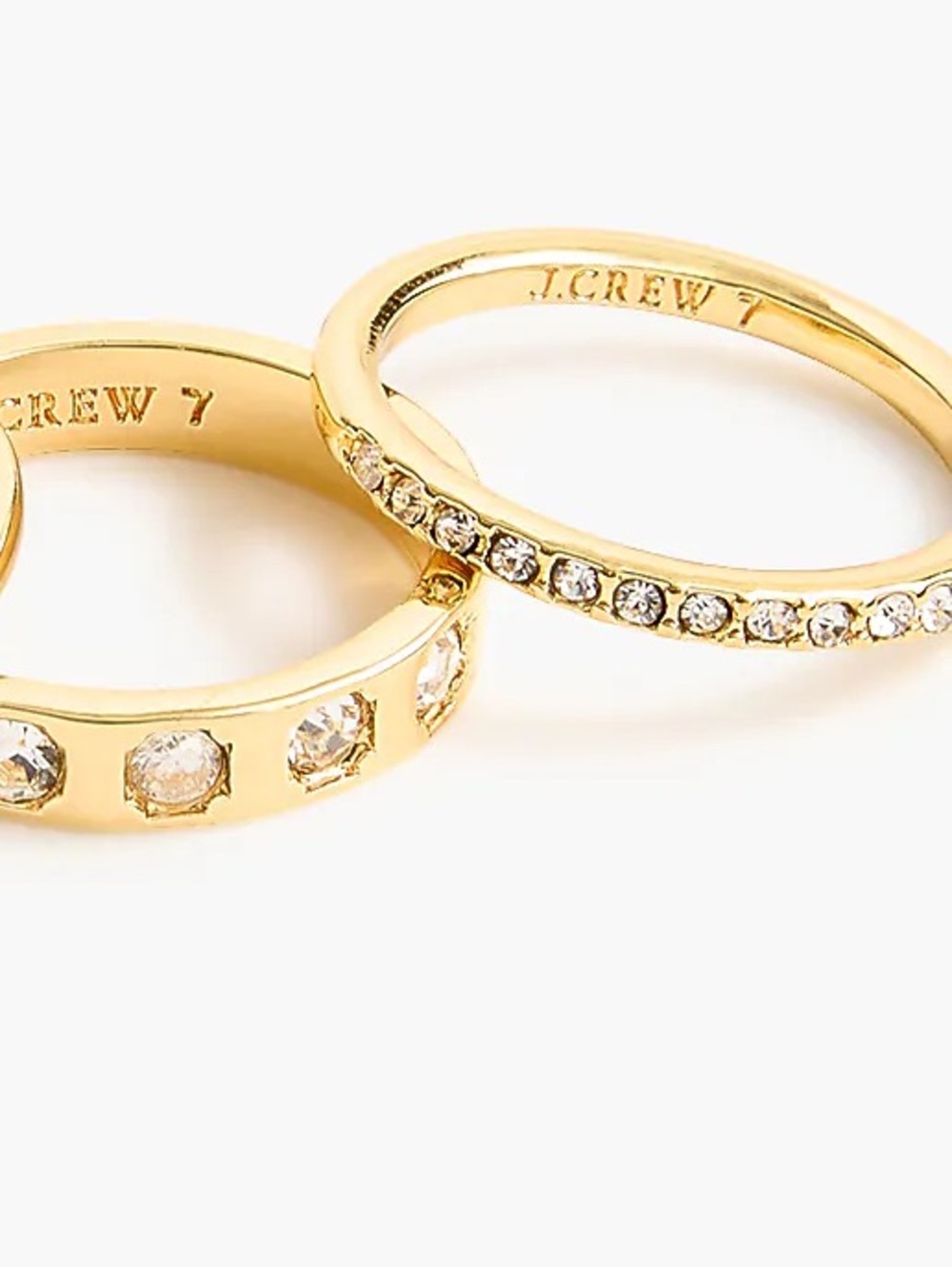 NWT J.Crew Stacking Gold Rings Set Of 3 - Picture 3 of 3